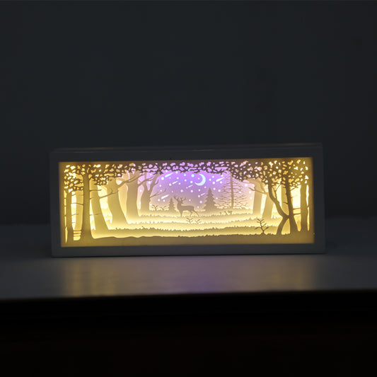 Creative Gift Strip 3D Paper Carving Small Night Light